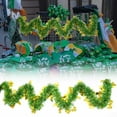 thumbnail image 2 of Nmdmisc 6.56FT St.Patrick's Day Tinsel Garland,Shamrock Clover Green Gold Metallic Garland for Irish Party Home Decoration, 2 of 9