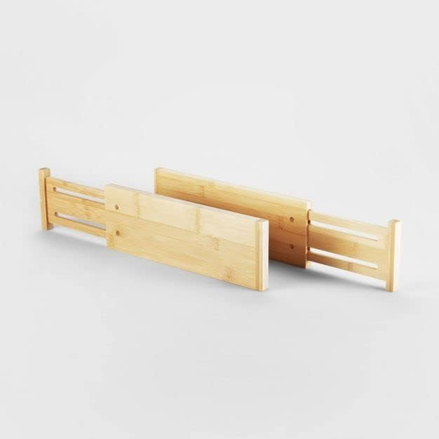  Expandable Bamboo Drawer Dividers
