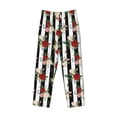 thumbnail image 6 of Uemuo Rose Flowers Pattern Men's Wide Leg Palazzo Lounge Pants with Pockets Light Weight Loose Comfy Casual Pajama Pants-X-Large, 6 of 9