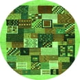 thumbnail image 1 of Ahgly Company Indoor Round Abstract Green Contemporary Area Rugs, 6' Round, 1 of 1