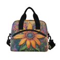 thumbnail image 2 of Lunch Bag Portable Crossbody Meal Bag Cooler Bag Insulated Lunch Bag Food Bag Handheld & Crossbody Design Picturesque Flower, 2 of 6