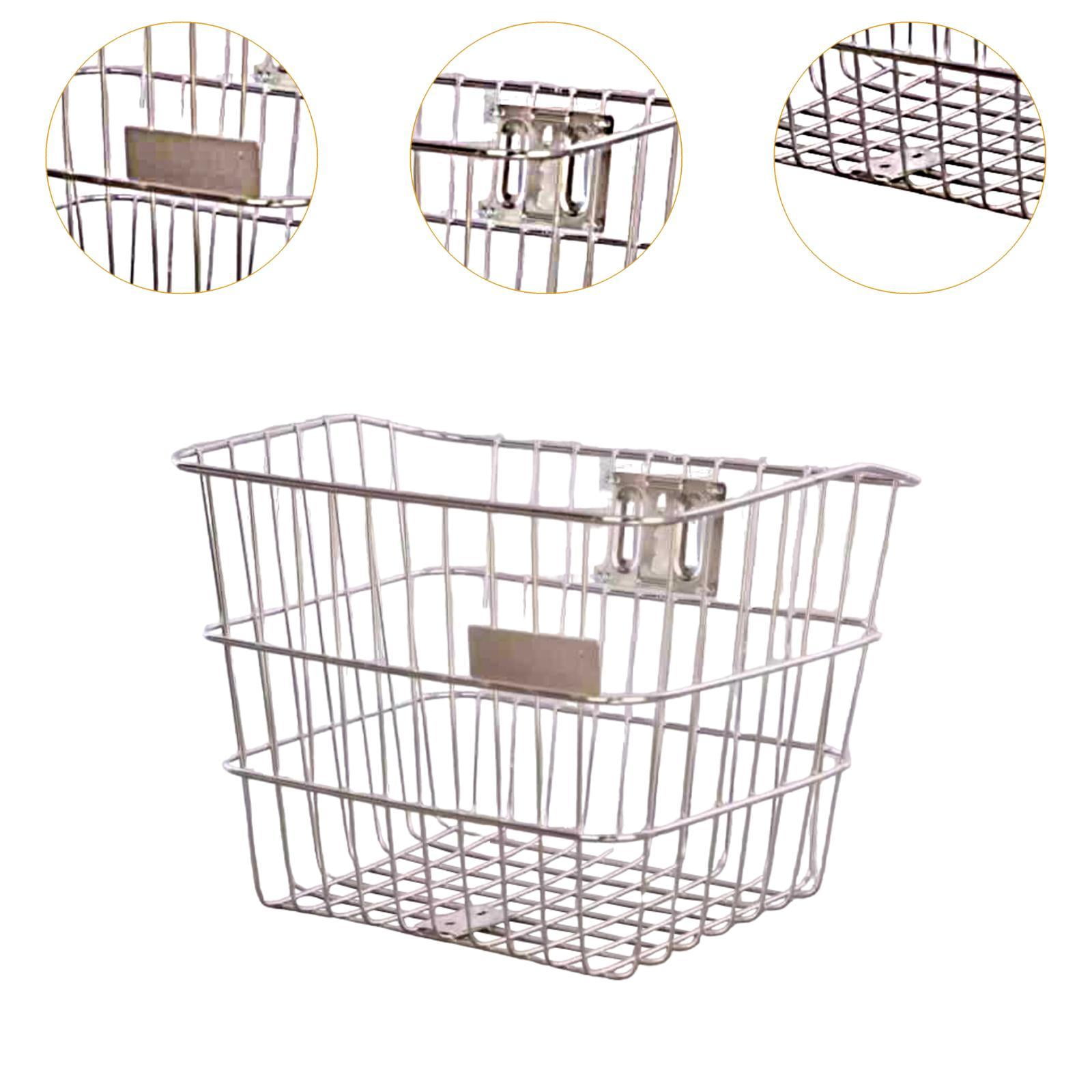 DimyFew Bicycle Basket Storage Basket Metal Practical Folding Bicycles Bike Front Basket Style C