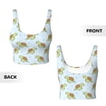 thumbnail image 6 of Goofa Cartoon Sea Turtle Printed Sports Bras for Women, High Impact Running Bra Workout Crop Tank Tops Longline Sports Bra Push up-Small, 6 of 9