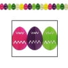 Pack of 12 Colorful Easter Egg Garland with Wiggles Party Decorations 12'