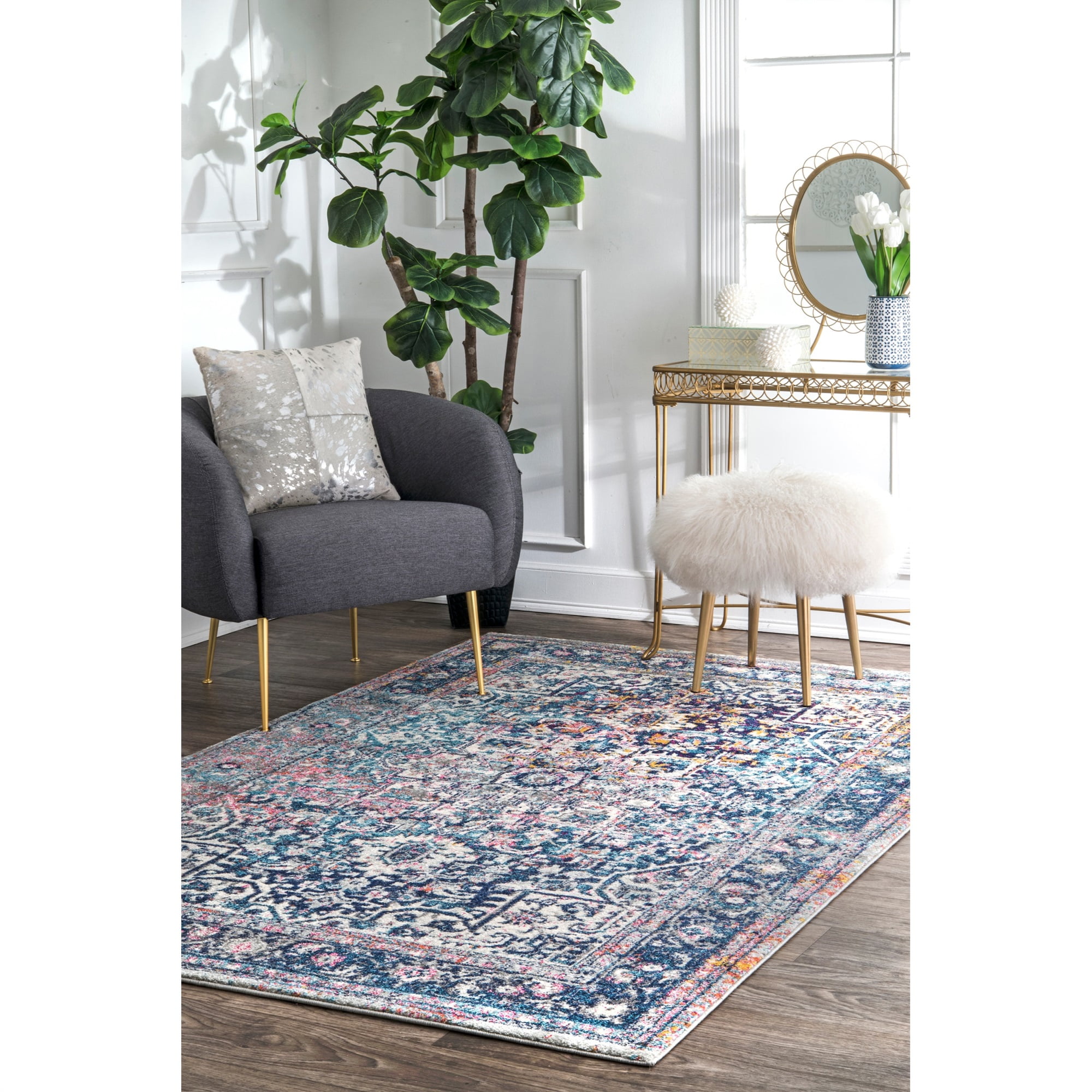 nuLOOM Persian Vintage Raylene Pink 4' x 6' Walmart Canada