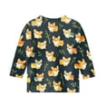 thumbnail image 6 of Grblisyd Girls Shirts Size 10-12 3/4 Sleeve Cute Animal Print T Shirts Kids Crewneck Casual Tops Graphic Tees, 6 of 6