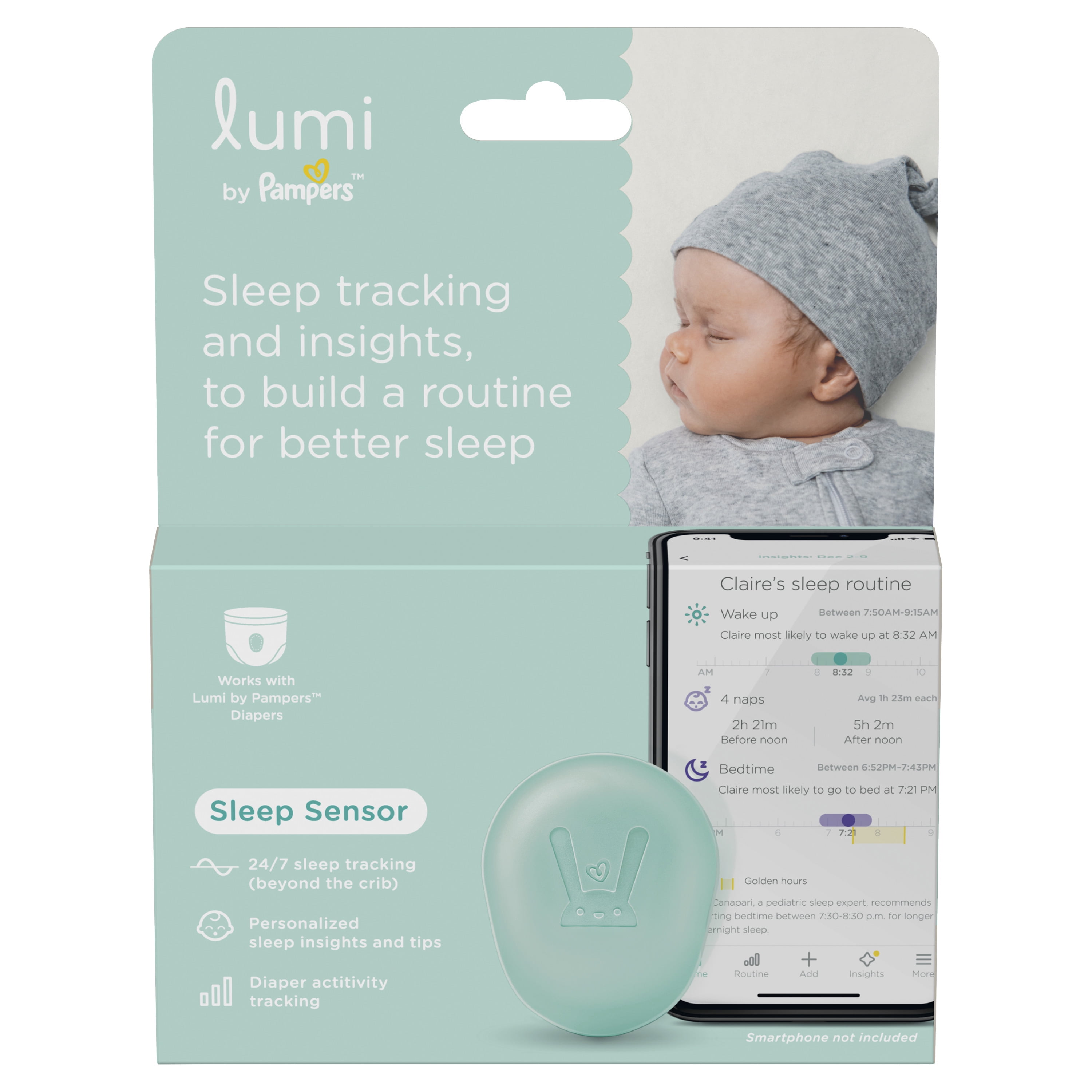 Lumi by Pampers Baby Sleep Sensor Sleep Routine Monitor and Tracker 1