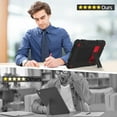 thumbnail image 6 of BMOUO Case for All-New Amazon Fire HD 8 & HD 8 Plus Tablet (Only 12th Gen,2024/2022), Layer Duty Shockproof Rugged Case with Kickstand, Black+Red, 6 of 7