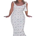 thumbnail image 4 of Robe Longue Florale pour Femmes Été Sans Manches Moulante à Bretelles Robe Maxi Robe d'Été, 4 of 6