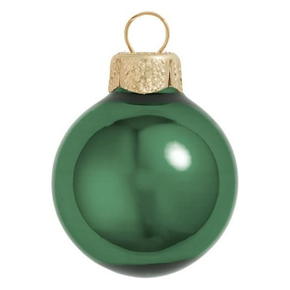 Whitehurst Shiny Finish Glass Christmas Ball Ornaments - 2" (50mm) - Emeral Green - 28ct