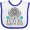 White and Royal, variant on Inktastic Future Dart Player Dart Board Boys or Girls Baby Bib
