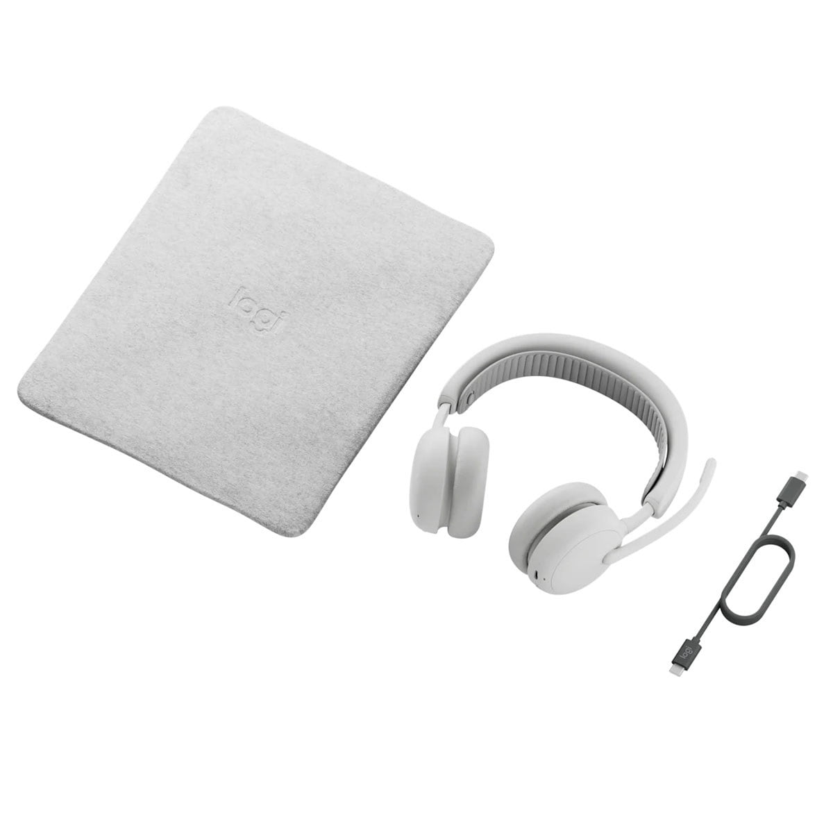 Logitech Zone Wireless 2 ES Active Noise Cancelling Closed-Back On-Ear Stereo Headset, Off-White