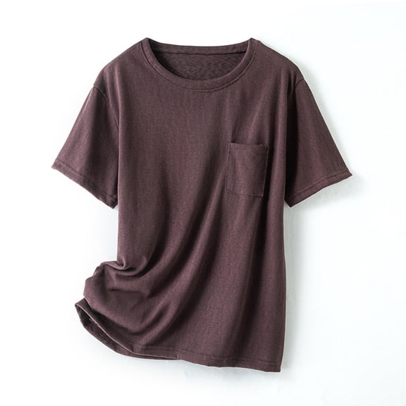 Short Sleeve Shirts for Women, Women's Short Sleeve T-Shirts Casual Crewneck Tees with Pocket Summer Basic Tops