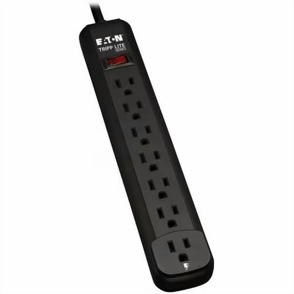 Tripp Lite series Power It! PS712B Power Strip - NEMA 5-15P - 7 x NEMA 5-15R - 12 ft (3.66 m) Cord - 120 V AC Voltage - 1.80 kW - Wall Mountable - Black