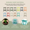 thumbnail image 5 of WestinTrends Malibu HDPE Outdoor Patio 24" Bar Stool Saddle Seat (Set of 2), Turquoise, 5 of 13