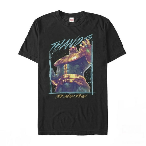 Men's Marvel Thanos Mad Titan  Graphic Tee Black Medium