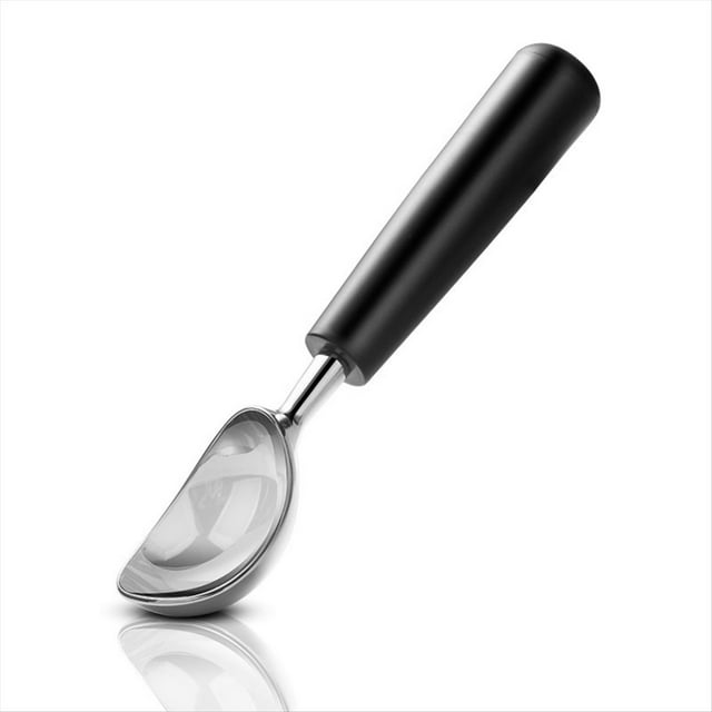 Cuchara para Helado de Acero Inoxidable, Cuchara para Helado Profesional Cucharas para Helado Grandes con Manejar de Goma Antideslizante