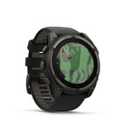 Garmin fenix® 8 47 mm, Solar Sapphire, Carbon Gray DLC Titanium with Black/Pebble Gray
