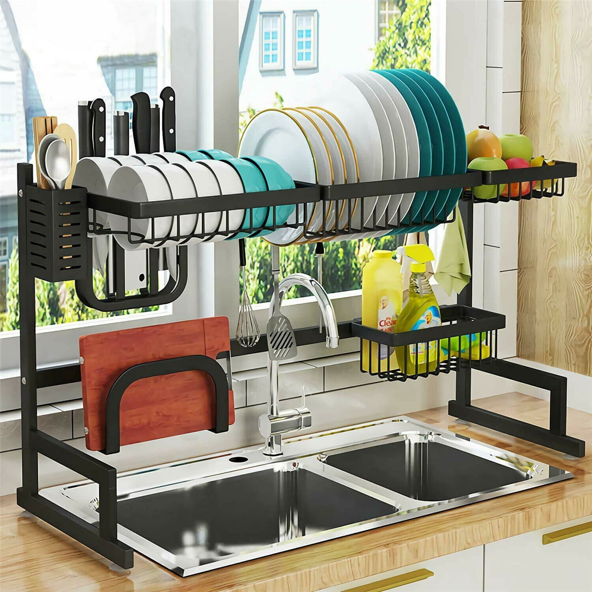 Dish Drying Rack over Sink Stainless Steel Drainer Shelf