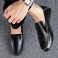 thumbnail image 2 of Mocasines para hombre, zapatos de piel auténtica suave, zapatillas sin cordones, mocasines casuales de primavera para hombre, mocasines para hombre (26,5 cm), 2 of 4