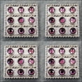 thumbnail image 3 of Set Of 8 Western Screw Back Concho Purple Crystal Square Bling Cowgirl, 3 of 4