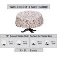 thumbnail image 3 of Ruvanti Round Tablecloth 70 inch for 3-6 Feet Tables, Round Table Cover Stain Resistant, Washable. Perfect for Indoor, Outdoor Tablecloth, Kitchen, Dining, Wedding Parties, Holiday, 3 of 9