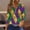 01-Purple st patricks day shirts womens, variant on Mceream Mardi Gras Shirts for Women 3/4 Sleeve Mask Printed Fashion Round Neck Mardi Gras Tops for Women Plus Size Themed Party Outfits T Shirt Black XXXL