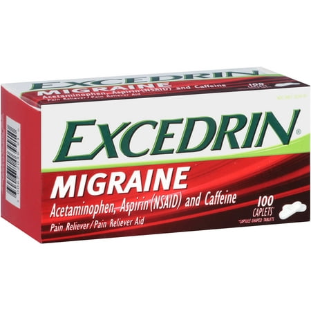 Excedrin Migraine Pain Relief, Acetaminophen, 100 CT (Pack of (Best Way To Relieve Migraine Headaches)