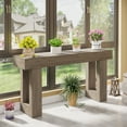 thumbnail image 6 of Tribesigns 63-Inch Farmhouse Console Table, Wooden Sofa Table Behind The Couch, Rectangular Entryway Table for Entrance, Hallway, Living Room (Gray), 6 of 7