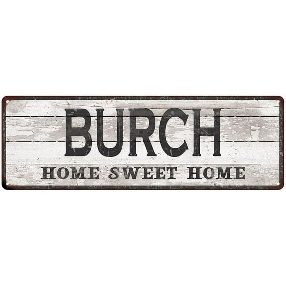 BURCH Home Sweet Home Country Look Gift 6x18 Metal Sig 206180045346