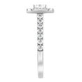 thumbnail image 3 of Unique Moments 1.50 ct Lab Grown Diamond Cushion Halo Engagement Ring in 14K White Gold, 3 of 5