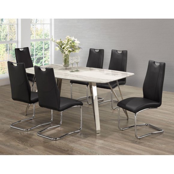 Meredith 7-Piece Dining Set, Black