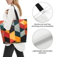 thumbnail image 3 of Fotbe Geometric Cube Pattern Art Bolsa Tote Estética de Lona con Estampado para Mujer - Bolsa Reutilizable de Hombro Casual para Vacaciones, Compras, Trabajo y Gimnasio, 3 of 8