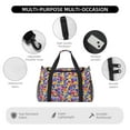 thumbnail image 4 of Kuqiui The Garden Tricolor Pansy Flower Print Foldable Travel Duffel Bag Tote Carry on Luggage Bag Personal item Sports Gym Bag Water Resistant Weekender Overnight Bags for Women and Men, 4 of 7