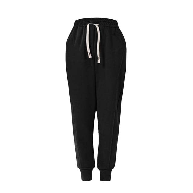 Pantalones de viento Gibobby para Mujer otoño e Invierno con cerrados cintura alta negro XL