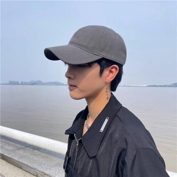 YooGuoGuo Big Head Enclosure Hat Men's Tide Black Baseball Cap Shows The Face Of The Small Winter Casual Wild Korean Version Of The Big Size Peaked Cap