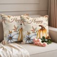 thumbnail image 6 of Outdoor Pillow Covers 18x18 Set of 2, Orange Grey Pumpkins Fall Waterproof Patio Throw Pillow Covers for Couch Sofa Chair, Vintage Thanksgiving Botanical Decorative Pillowcases for Throw Pillows, 6 of 9