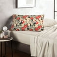 thumbnail image 7 of Binfone Roosters And Peonies Flowers Standard Size Pillowcase, Long Staple Pure Cotton Envelope Closure Pillow Cover (Pillow core not included),14"x20", 7 of 7