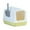 Yellow, variant on perfeclan Enclosed Cat Litter Tray Kitty Litter Pan Reusable with Door for Small Animals Rabbit Hooded Cat Litter Case Cat Litter Toilet White