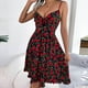 thumbnail image 2 of Vestido de Verano Floral Cuello en V Vestido de Arco de Poliéster, Vestido Casual sin Mangas para el Uso Diario Del Verano, 2 of 8