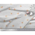thumbnail image 2 of Soimoi Gray Poly Georgette Fabric Numbers & Glass Kitchen Printed Craft Fabric by the Yard 52 Inch Wide, 2 of 3