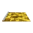 thumbnail image 2 of Ahgly Company Machine Washable Indoor Rectangle Oriental Yellow Modern Area Rugs, 8' x 10', 2 of 4