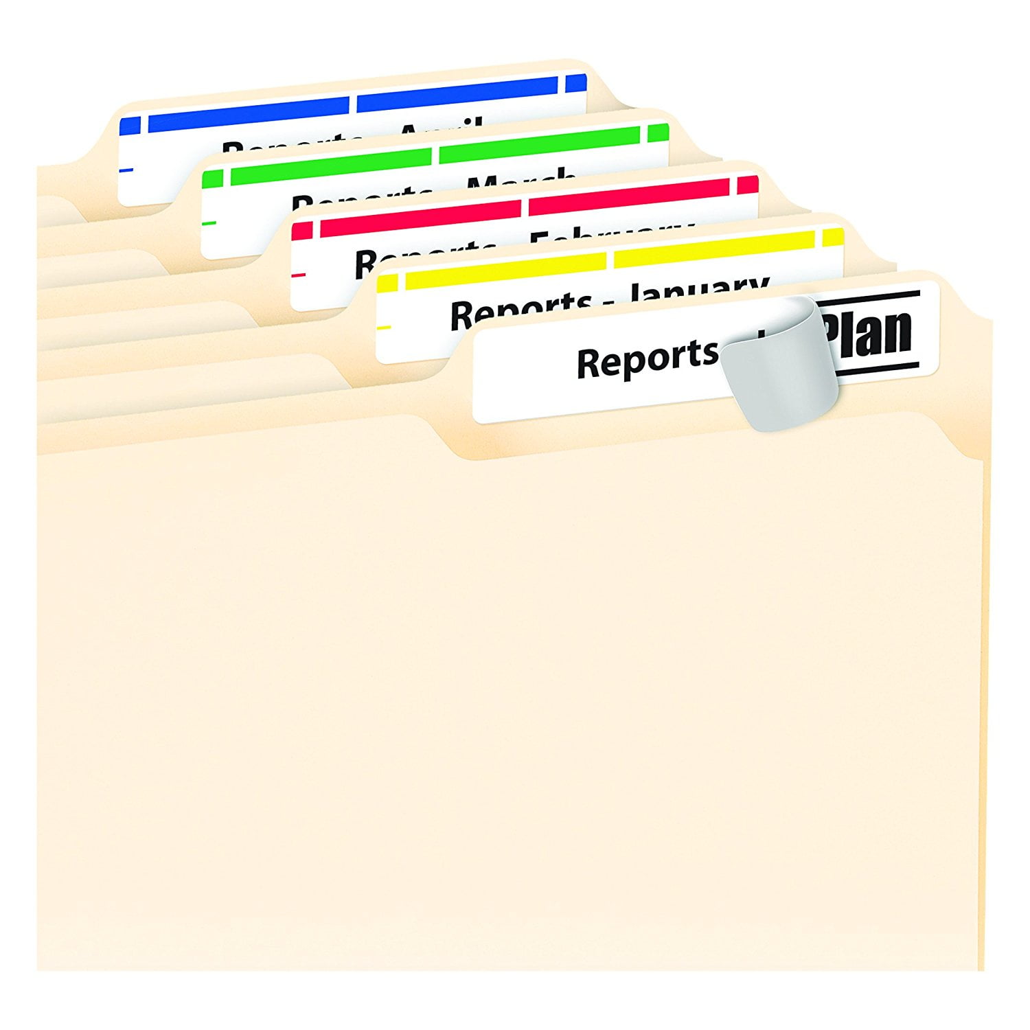 10 Packs Avery File Folder Labels in Assorted Colors for Laser and Inkjet Printers with TrueBlock Technology 0.67 x 3.43 Inches 5266