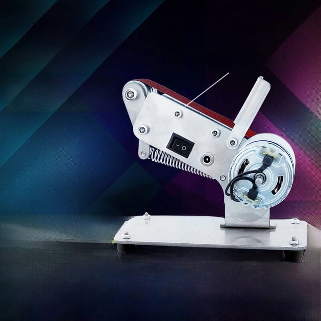 Foldable Compact 795 Bare Machine: Home & Small Workshop Desktop Belt Sander - Versatile DIY Polisher for Woodworking, Sharpening, Surface Grinding - Efficient Plug-in Power, Adjustable 50V AC/DC