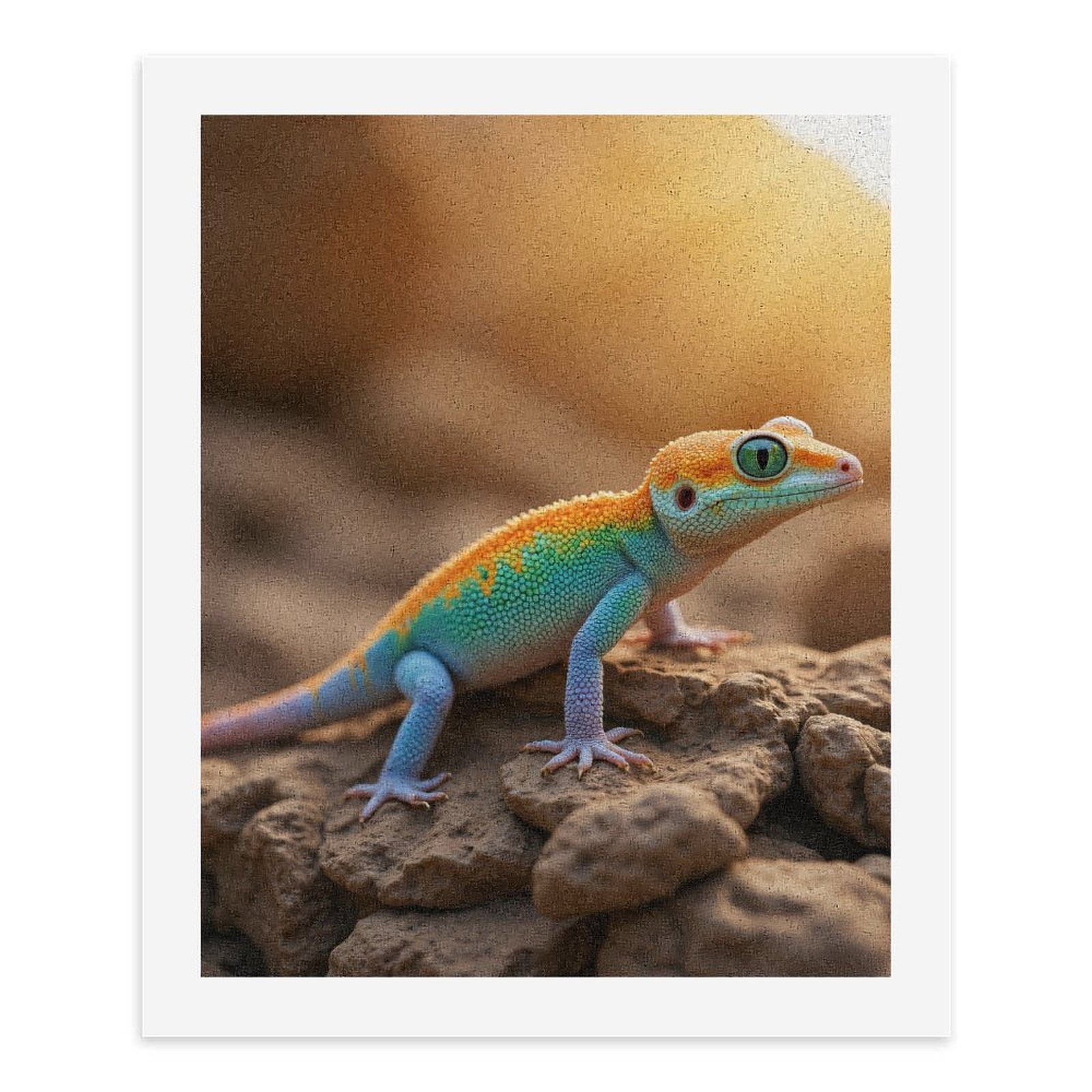 Paint by Numbers Kit for Adults, Colorful Lizard On Rocks Paint by Numbers, Easy Paint by Numbers Kit for Adults Beginner, DIY Adult Paint by Number Kits on Canvas, Home Decor