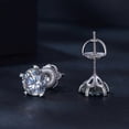 thumbnail image 4 of 0.5ct Moissanite Studs ，Moissanite Stud Earrings 925 Sterling Silver Lab-Created Diamond Alternative Jewelry for Women Men, 4 of 8