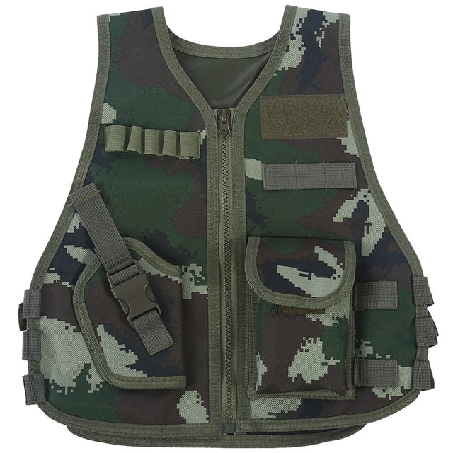 Chaleco de camuflaje para niños,Chaleco de camuflaje para niños con chaleco de caza para niños Chaleco con escote en V Funcionalidad inteligente