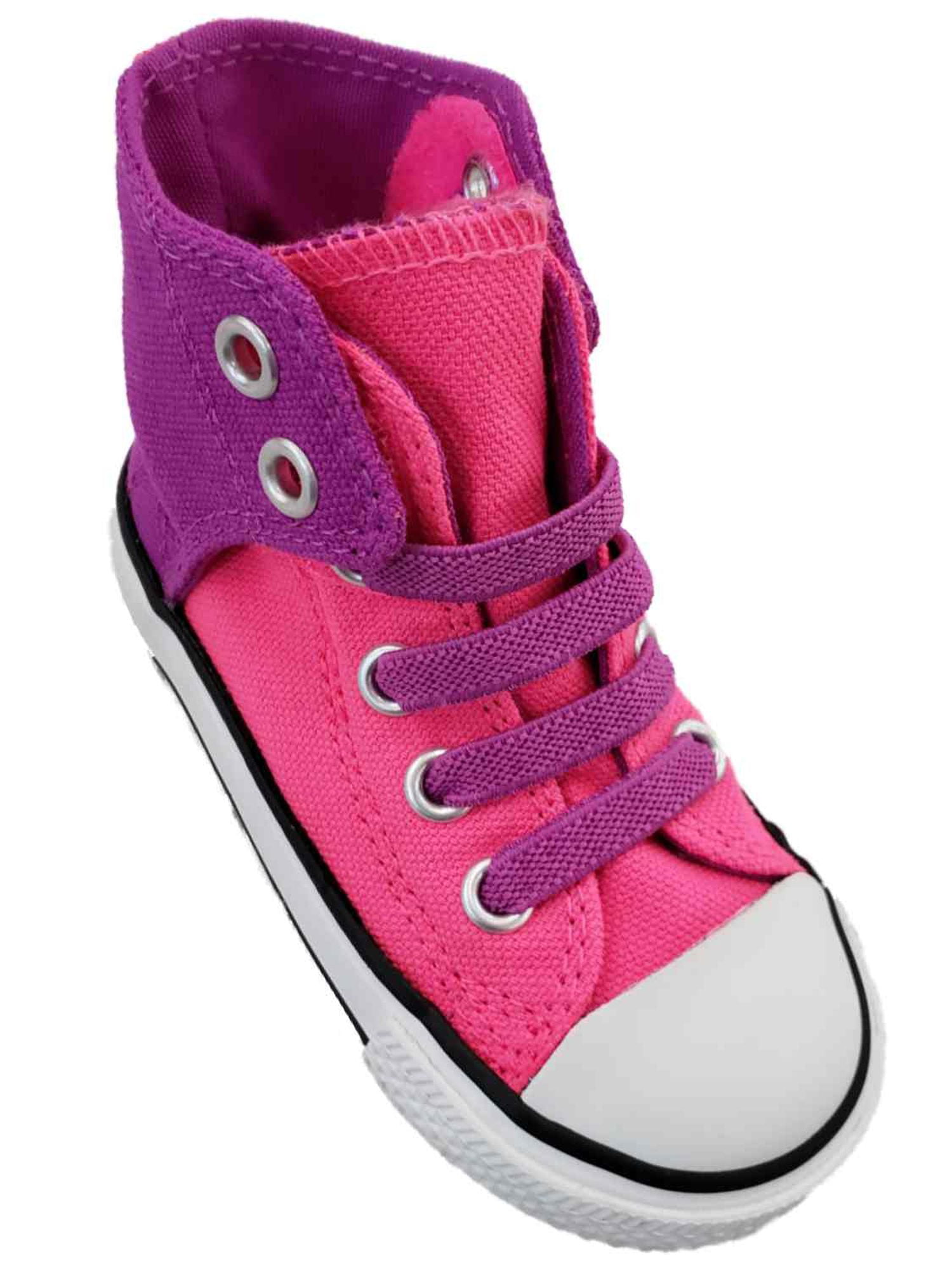 Converse All Star Toddler Bright Pink Purple Laced Sneakers Shoes Tops 5 - Walmart.com