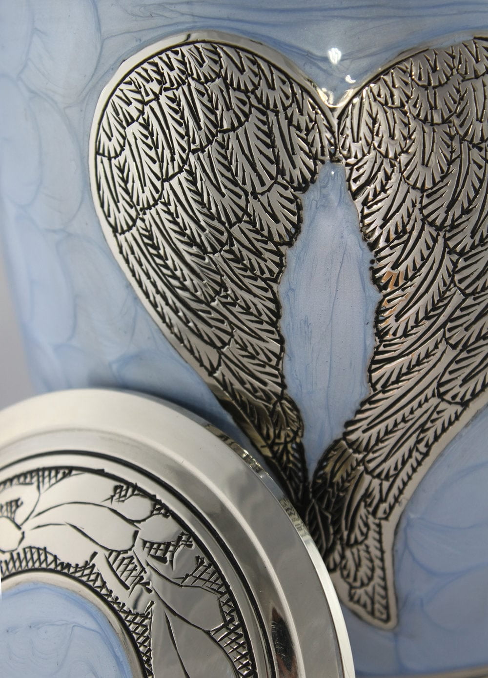 Blue Loving Angel Urns for Cremation Ashes Large Urn XL or Small Keepsake Urns for Adult Cremation Ashes & Urns for Human Ashes for Home or Burial Cremation Urns