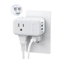 thumbnail image 1 of TROND Extensión con Enchufe Giratorio 360°, 3 Tomas AC, Cargador USB-C PD 20W, Adaptador de Pared US, 1 of 7